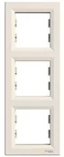Klawisze i ramki - Schneider Asfora ramka potrójna pionowa kremowa EPH5810323 - miniaturka - grafika 1