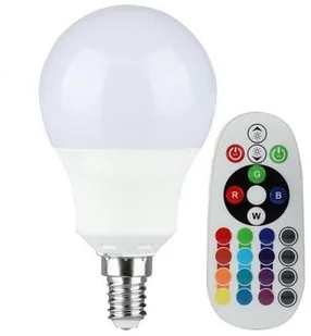 V-TAC LED RGB Ściemniana żarówka E14/3,5W/230V 4000K + pilot - Żarówki LED - miniaturka - grafika 2