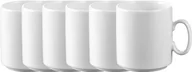 Kubki - Esmeyer DIANE 402-316 zestaw 6 porcelanowych kubków, pojemność: 0,28 l, kolor: biały, możliwość ułożenia jako stos 402-316 - miniaturka - grafika 1