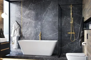 Actima Kolumna natryskowa Rain PI złota AREX.1281GL - Zestawy prysznicowe - miniaturka - grafika 3