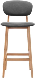vidaXL Krzesła barowe, 2 szt., jasnoszare, tapicerowane tkaniną - Taborety i hokery - miniaturka - grafika 4