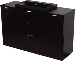 Czarna szafka łazienkowa z czarną umywalką 120/3 Liv Victa VIC-C-U120/39/3 + LivB - Szafki łazienkowe Czarna szafka łazienkowa z czarną umywalką 120/3 Liv Victa VIC-C-U120/39/3 + LivB - Szafki łazienkowe - miniaturka - grafika 1