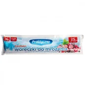 Folia, papier śniadaniowy, serwetki - Praktyczna Woreczki Do Mrożenia Z Klipsami Frozen Clips 3 L 25 Szt - miniaturka - grafika 1