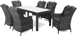 HOME &amp; GARDEN Meble ogrodowe technorattanowe Bristol 180 cm Ginger / Brown Melange 6+1 586958 - Meble ogrodowe - miniaturka - grafika 2