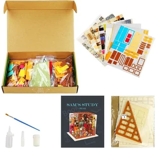 Robotime Technology (Suzhou) CO.,LTD. Składany Malowany Model Mini Biblioteka DG102 - Puzzle - miniaturka - grafika 10