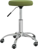 Krzesła i taborety kosmetyczne - vidaXL Stołek do masażu obity aksamitem jasnozielony 3085656 - miniaturka - grafika 1