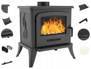 Kratki.pl Marek Bal Piec żeliwny koza K7 z turbofanem  130 5 kW KOZA/K7/TF - Kominki wolnostojące - miniaturka - grafika 3