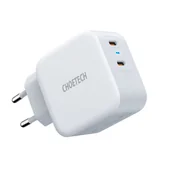 Ładowarki do telefonów - Choetech Choetech szybka ładowarka sieciowa 2x USB Typ C Power Delivery 40W 3A biały (PD6009-EU) PD6009-EU - miniaturka - grafika 1