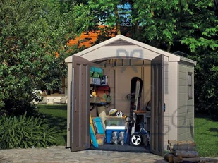 Keter Domek narzędziowy Factor, kremowy, 256,5x182x243 cm - Altany ogrodowe - miniaturka - grafika 44