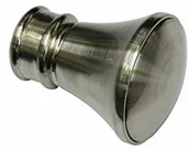 Karnisze - Gardinia Końcówka o wyglądzie Windsor stożek stal nierdzewna- 25 MM komplet-częściowy - miniaturka - grafika 1