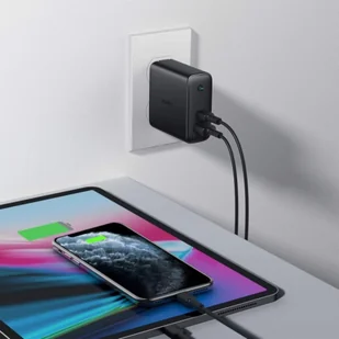 Aukey Ultraszybka ładowarka sieciowa 2xUSB Power Delivery 1xUSB A+1xUSB C 60W 5.4A PA-D3 - Ładowarki do telefonów - miniaturka - grafika 8