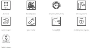 Laveo POLLA BAP 032D - Baterie bidetowe - miniaturka - grafika 3