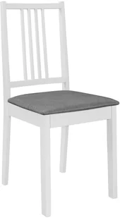 vidaXL 3-częściowy zestaw mebli do jadalni, MDF, biały - Stoły z krzesłami - miniaturka - grafika 8