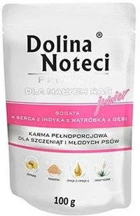 Dolina Noteci PREMIUM dla psów małych ras JUNIOR bogata w serca z indyka z wątróbką z gęsi saszetka 10x100g 47644-uniw - Mokra karma dla psów - miniaturka - grafika 2