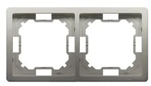 Kontakt Simon Ramka podwójna SIMON BASIC satyna - Wyłączniki światła i elektryczne - miniaturka - grafika 4