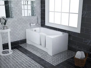 Polimat Wanna prostokątna 170x75 Gracja czarna obudowa + Syfon 00013, 00858, 00860 - Wanny - miniaturka - grafika 4