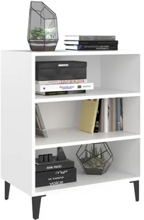 vidaXL Lumarko Szafka biała, 57x35x70 cm, płyta wiórowa 806049 - Szafki do salonu - miniaturka - grafika 3