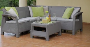 Allibert Meble rattanowe Corfu Relax cappuccina - Meble ogrodowe - miniaturka - grafika 3