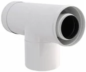 Piece i kotły grzewcze - Spiroflex Trójnik 2-ścienny  z deklem biały - miniaturka - grafika 1