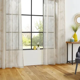 Atmosphera Firana do salonu LEAF 140 x 240 cm motyw liści 168810D - Firany Atmosphera Firana do salonu LEAF 140 x 240 cm motyw liści 168810D - Firany - miniaturka - grafika 1