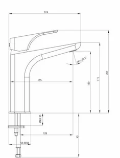 Deante Bateria umywalkowa stojąca z podwyższonym korpusem Hiacynt BQH_A20K - Baterie umywalkowe Deante Bateria umywalkowa stojąca z podwyższonym korpusem Hiacynt BQH_A20K - Baterie umywalkowe - miniaturka - grafika 2