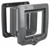 Pozostałe akcesoria dla kotów - Trixie Drzwiczki dla kota 4-Way z tunelem XL szare - miniaturka - grafika 1