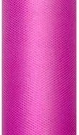 Pasmanteria - PartyDeco Tiul gładki, fuksja, 0,30 x 9 m TIU30-080 - miniaturka - grafika 1
