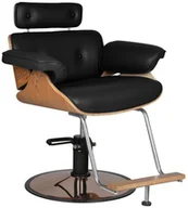 Fotele fryzjerskie - GABBIANO FOTEL FRYZJERSKI FLORENCJA Z REGULOWANYM ZAGŁÓWKIEM CZARNY 133139 - miniaturka - grafika 1