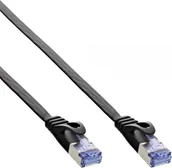 Kable miedziane - InLine Patchcord Płaski U/FTP Cat.6A czarny 0.5m 71855S - miniaturka - grafika 1