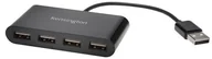 Huby USB - Kensington USB 2.0 4-Port Hub USB hub - 4 - Czarny K39120EU - miniaturka - grafika 1
