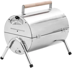 vidaXL Przenośny grill węglowy, stal nierdzewna, podwójny ruszt - Grille - miniaturka - grafika 7