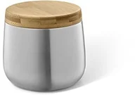 Kosze na śmieci - Zack 20867 " skuteczne "puszka na zapasy 0,6 L, stal nierdzewna matowa i z bambusa pokrywa 20867 - miniaturka - grafika 1
