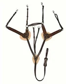 Akcesoria jeździeckie - HKM SPORTS EQUIPMENT 41542400 dywanik przedni z Martingal, podłożony skórą jagnięcą, S, brązowy 4154-2400-0622 - miniaturka - grafika 1