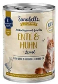 Mokra karma dla kotów - Sanabelle Kaczka, kurczak i olej lniany puszka 195g - miniaturka - grafika 1