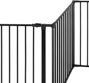 tectake Bramka bezpieczeństwa Agni - czarny 403569 - Akcesoria kominkowe - miniaturka - grafika 5