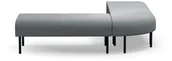 Inne meble biurowe - AJ Produkty Ławka narożna VARIETY, na zewnątrz, tkanina Pod CS, srebrnoszary - miniaturka - grafika 1