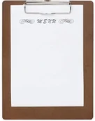 Wyposażenie lokali gastronomicznych - Olympia Drewniana podkładka do menu A4 z klipsem | 240x320mm CL174 - miniaturka - grafika 1