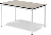 Meble do szkół i przedszkoli - AJ Produkty Stół SONITUS, 1200x800x720 mm, linoleum jasnoszary, biały - miniaturka - grafika 1
