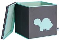 Pojemniki kuchenne - STORE.IT Store, wzmocnione, poliester/IT 672449 pudełko z pokrywką, żółw do zabawy, MDF MDF, szara/niebieska, 33 x 33 x 33 cm - miniaturka - grafika 1