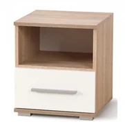 Szafki nocne - Halmar szafka nocna kolor dąb sonoma / biały LIMA SN1 - miniaturka - grafika 1
