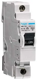 Hager Polo Wyłącznik nadmiarowoprądowy 1/40A C 6KA MCN140E - Bezpieczniki elektryczne - miniaturka - grafika 2