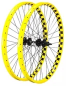 Koła rowerowe - Mafiabikes Mafiabikes BLAD Geared 27.5" komplet kół Wheelie Yellow Check WSG27.5YELCHECK - miniaturka - grafika 1