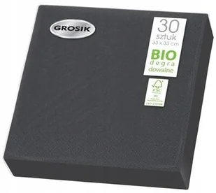 Grosik Serwetki A30 Czarne 33X33 0440 - Ściereczki, gąbki, czyściki - miniaturka - grafika 2