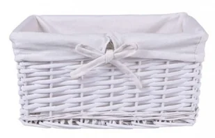 Lumarko Lumarko Koszyk wiklinowy 30x20x15 cm biały KOSZYK 30X20X15 BIAŁ  Goc - Kosze wiklinowe - miniaturka - grafika 3