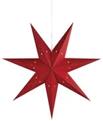 Oświetlenie świąteczne - Gwiazda podświetlana wisząca 75 x 75 cm 1 szt. czerwona - miniaturka - grafika 1