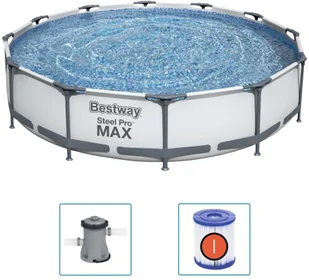 vidaXL Bestway Basen Steel Pro MAX, 366 x 76 cm - Baseny ogrodowe - miniaturka - grafika 2