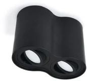 Oprawy, klosze i abażury - Superled OPRAWA HALOGENOWA LED Z SERII: BUSTO X2 NATYNKOWA OKRĄGŁA RUCHOMA - CZARNY OS-6327 - miniaturka - grafika 1