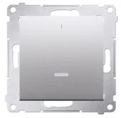 Wyłączniki światła i elektryczne - Kontakt Kontakt_Simon Łącznik dwubiegunowy z podświetleniem LED (moduł) 10AX. 250V. szybkozłącza srebrny mat DW2L.01/43 - miniaturka - grafika 1