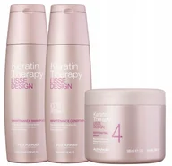 Zestawy kosmetyków damskich - Alfaparf Lisse Design Szampon Maska Odżywka - miniaturka - grafika 1