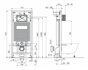 Deante VITAL Zestaw podtynkowy do WC 6w1 CDVS6WPW CDVS6WPW - Stelaże i zestawy podtynkowe do WC - miniaturka - grafika 3